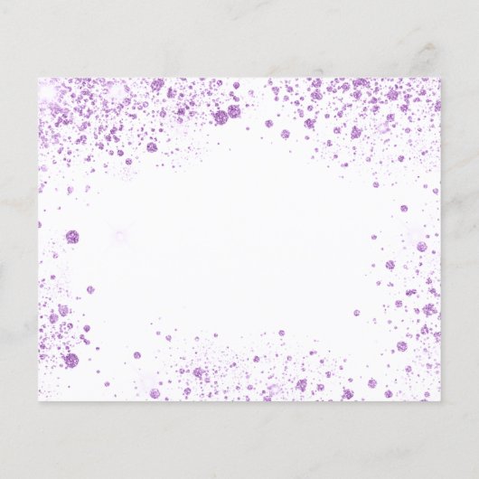 Papier Budget fête d'anniversaire blanc violet enregistre (Dos)