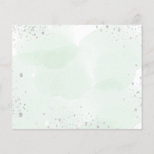 Papier Budget fête d'anniversaire floral vert enregistrer (Dos)