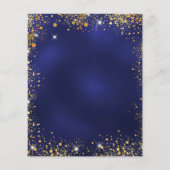 Papier Budget fête d'anniversaire marine bleu or invitati (Dos)