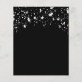 Papier Budget fête d'anniversaire noir blanc étoiles (Dos)