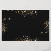 Papier Budget fête d'anniversaire noir or enregistrer la (Dos)