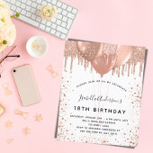 Papier Budget fête d'anniversaire rose or parties scintil