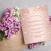 Papier Budget fête d'anniversaire rose or parties scintil