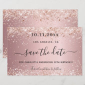 Papier Budget fête d'anniversaire rose vif enregistrer la (Devant / Derrière)