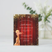 Papier Budget fête d'anniversaire rouge or parties scinti (Debout devant)