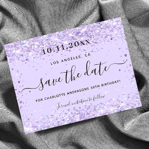 Papier Budget fête d'anniversaire violet parties scintill