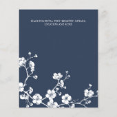 Papier BUDGET Fête de mariage rose poudrée aux cerisiers  (Dos)