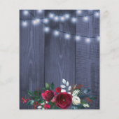 Papier Budget fête de Noël invitation florale rustique (Dos)