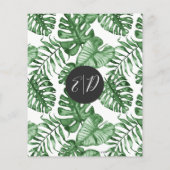 Papier Budget Fête des mariées de verdure tropicale (Dos)