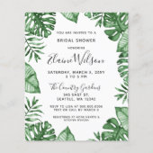 Papier Budget Fête des mariées de verdure tropicale (Devant)