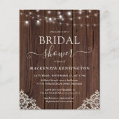 Papier BUDGET Fête des mariées en dentelle de la ferme (Devant)