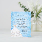 Papier Budget Fête des mariées hiver merveilleuse invitat (Debout devant)