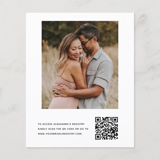 Papier Budget Fête des mariées QR Code Eucalyptus Vert (Dos)