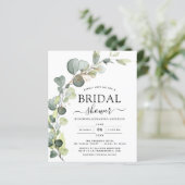 Papier Budget Fête des mariées QR Code photo Eucalyptus (Debout devant)