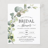 Papier Budget Fête des mariées QR Code photo Eucalyptus (Devant)