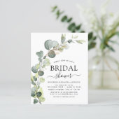 Papier Budget Fête des mariées QR Code photo Eucalyptus (Debout devant)