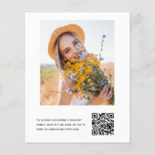 Papier Budget Fête des mariées QR Code photo Eucalyptus (Dos)