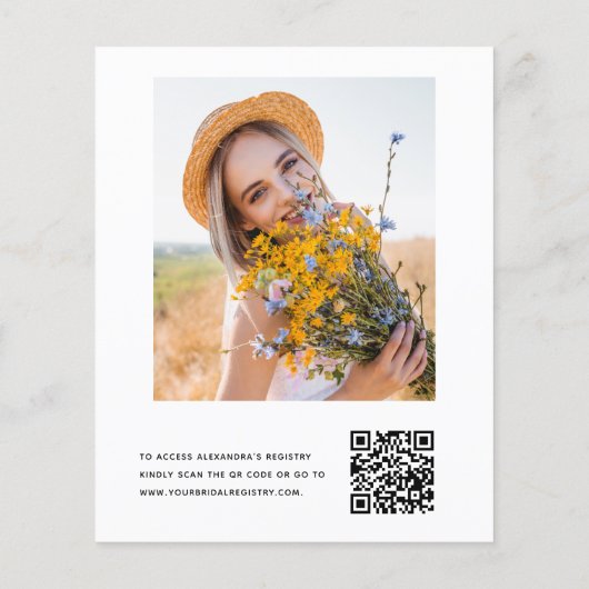 Papier Budget Fête des mariées QR Code photo Eucalyptus (Dos)