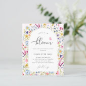 Papier Budget Fête des mariées rose florale (Debout devant)