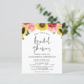 Papier Budget Fête des mariées tournesol Invitations flor (Debout devant)