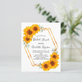 Papier Budget Fête des mariées tournesol or géométrique (Debout devant)