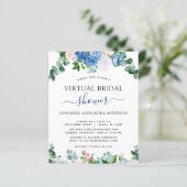 Papier Budget Fête des mariées virtuelle Eucalyptus bleu  (Debout devant)