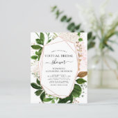 Papier Budget Fête des mariées virtuelle Verdure Rose Or (Debout devant)