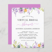 Papier Budget Fête des mariées virtuelle Vert pourpre (Devant / Derrière)