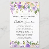 Papier Budget Fête des mariées virtuelle Vert pourpre (Devant)