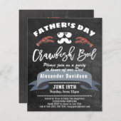 Papier BUDGET Fête des pères Chalk Crawfish Invitation à  (Devant / Derrière)