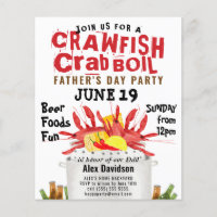 BUDGET Fête des pères Photo Crawfish Invitation à 
