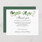 Papier BUDGET Feuillage d'été de printemps MERCI (Devant / Derrière)