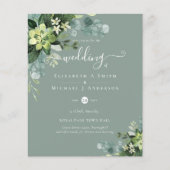 Papier BUDGET  Feuillage d'eucalyptus Mariage (Devant)