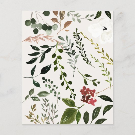 Papier budget Feuillage rustique enregistrer la date anno (Dos)