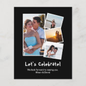 Papier BUDGET Fiançailles 4 Photo Crawfish Invitation à é (Dos)