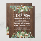 Papier BUDGET Fiançailles Photo Crawfish Invitation du pa (Devant / Derrière)