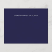 Papier BUDGET Fiançailles Photo SAVE DATE Marine Bleue (Dos)