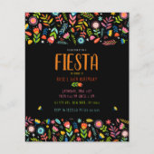 Papier Budget Fiesta Floral Invitations d'anniversaire (Devant)