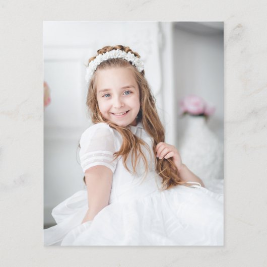 Papier Budget Fille Croix Religieuse Première Communion P (Dos)