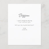 Papier Budget Filmstrip 9 Photo Be Bridesmaid Proposition (Dos)