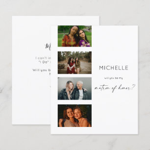 Papier Budget Filmstrip Be My Matron of Honor Multi Photo