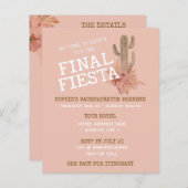 Papier Budget Final Fiesta Itinéraire Bachelorette Party (Devant / Derrière)