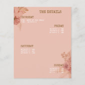 Papier Budget Final Fiesta Itinéraire Bachelorette Party (Dos)