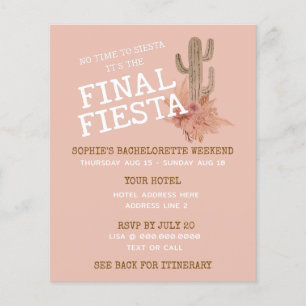 Papier Budget Final Fiesta Itinéraire Bachelorette Party