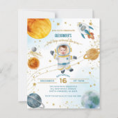 Papier Budget First Around the Sun Space Photo Birthday (Devant)