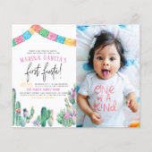 Papier Budget First Fiesta Cute Girl Anniversaire Photo (Devant)