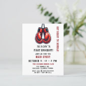 Papier Budget First Knockout Boxing Invitation Anniversai (Debout devant)