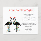 Papier Budget Flamant rose Noël Invitations (Devant)