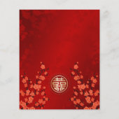 Papier BUDGET Fleur rouge cerise | Mariage chinois (Dos)