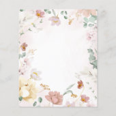 Papier Budget Fleur sauvage Baby 1er anniversaire Invitat (Dos)